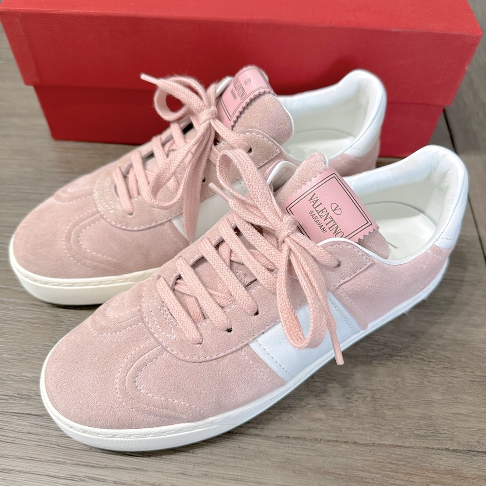 Authentic Valentino Rockstud Suede Sneakers